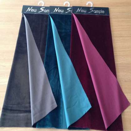 Hot Wolesale100% Polyester Plain Knitting Velvet/Velour Fabric for Home Textile, bedding, Sofa